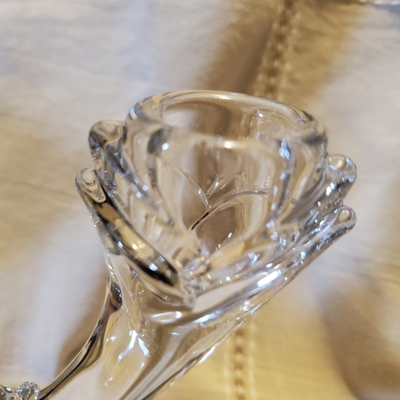 CRYSTAL CANDLEHOLDERS PAIR DUNCAN MILLER #14 GRANDEE TRIPLE LIGHT CANDELABRA - Picture 11 of 11